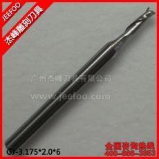 3.175*2.0*6mm 2 Flutes End Mill Cutters, Cutting Tool Bits, Carving Tools, Milling Cutters, CNC Router Bits for Engraver