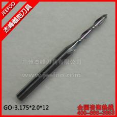 Jeefoo 3.175*2.0*12 Ball Nose Tools, CNC End Mill Ball Nose Acrylic Engraving Milling Cutter